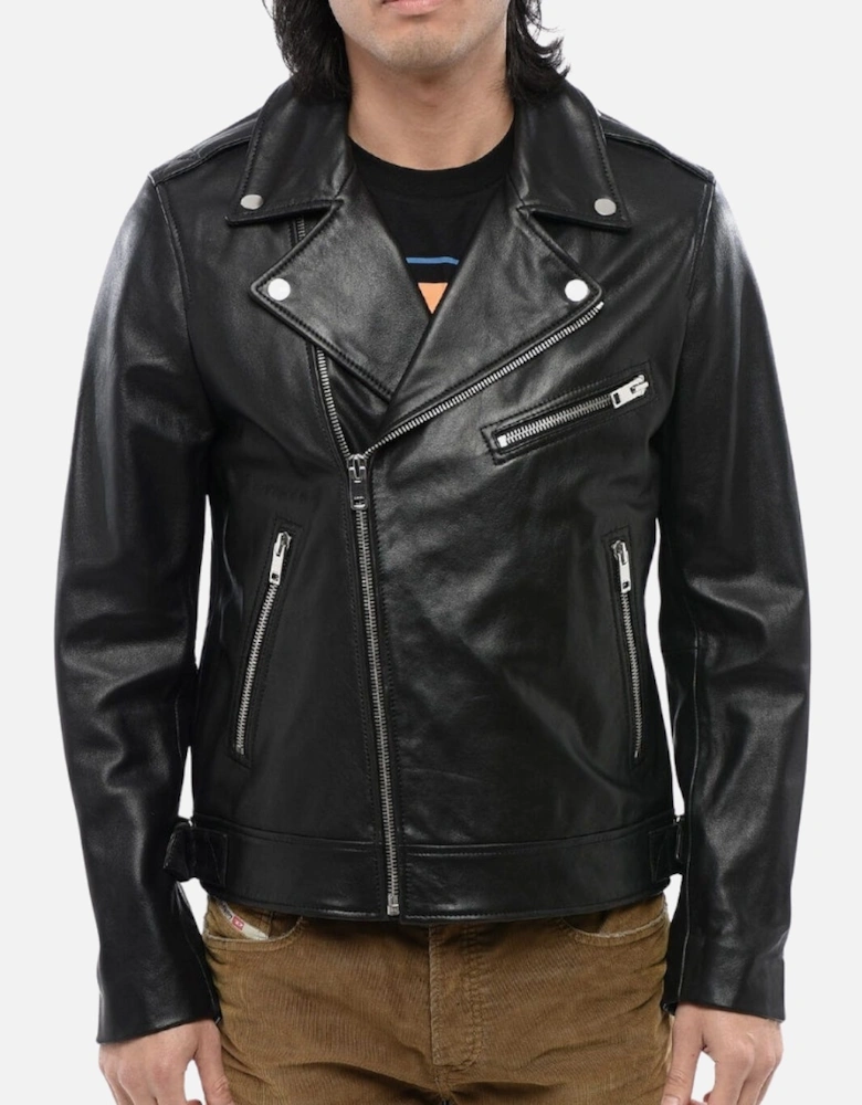L-Garrett-R Black Leather Jacket