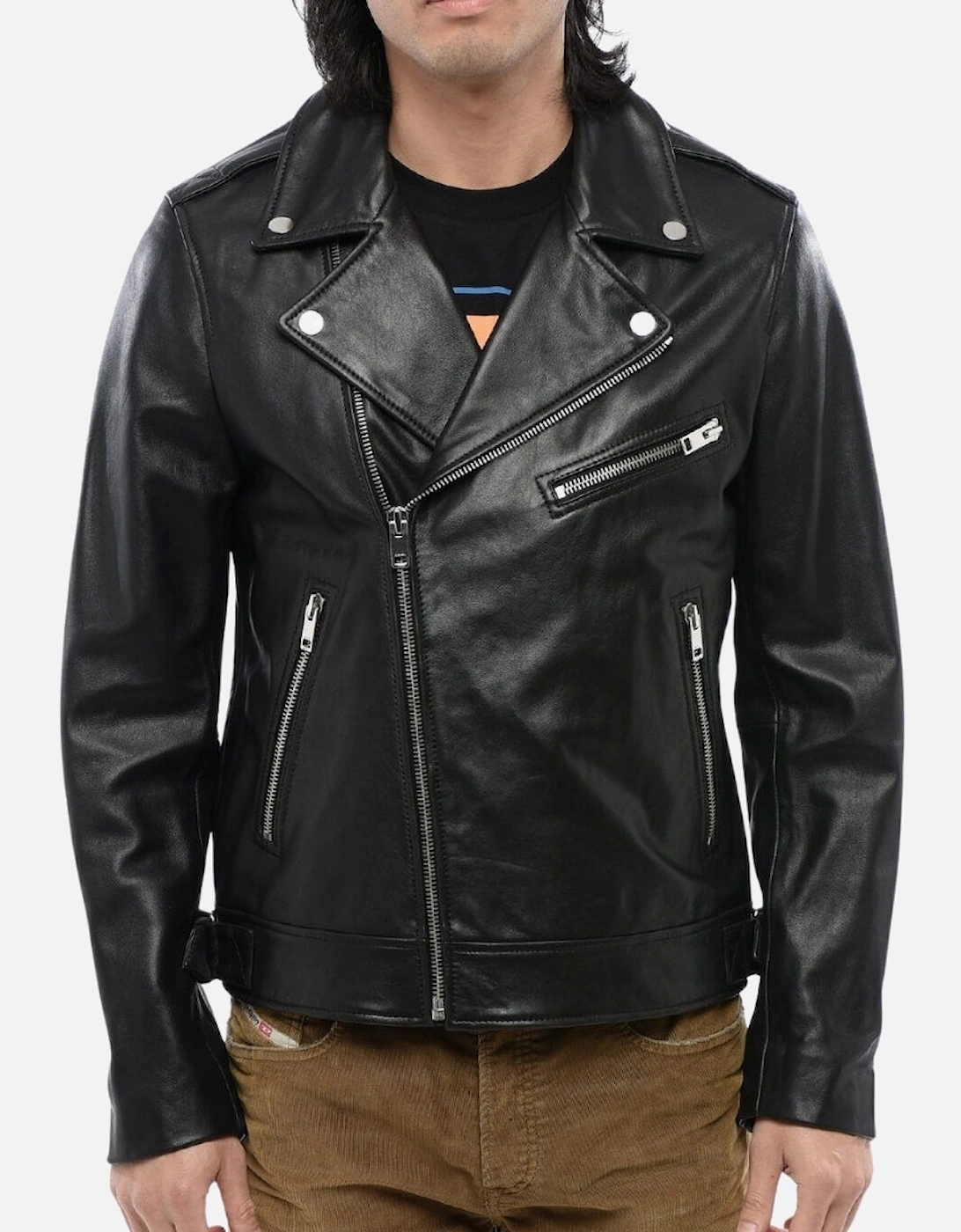 L-Garrett-R Black Leather Jacket, 4 of 3