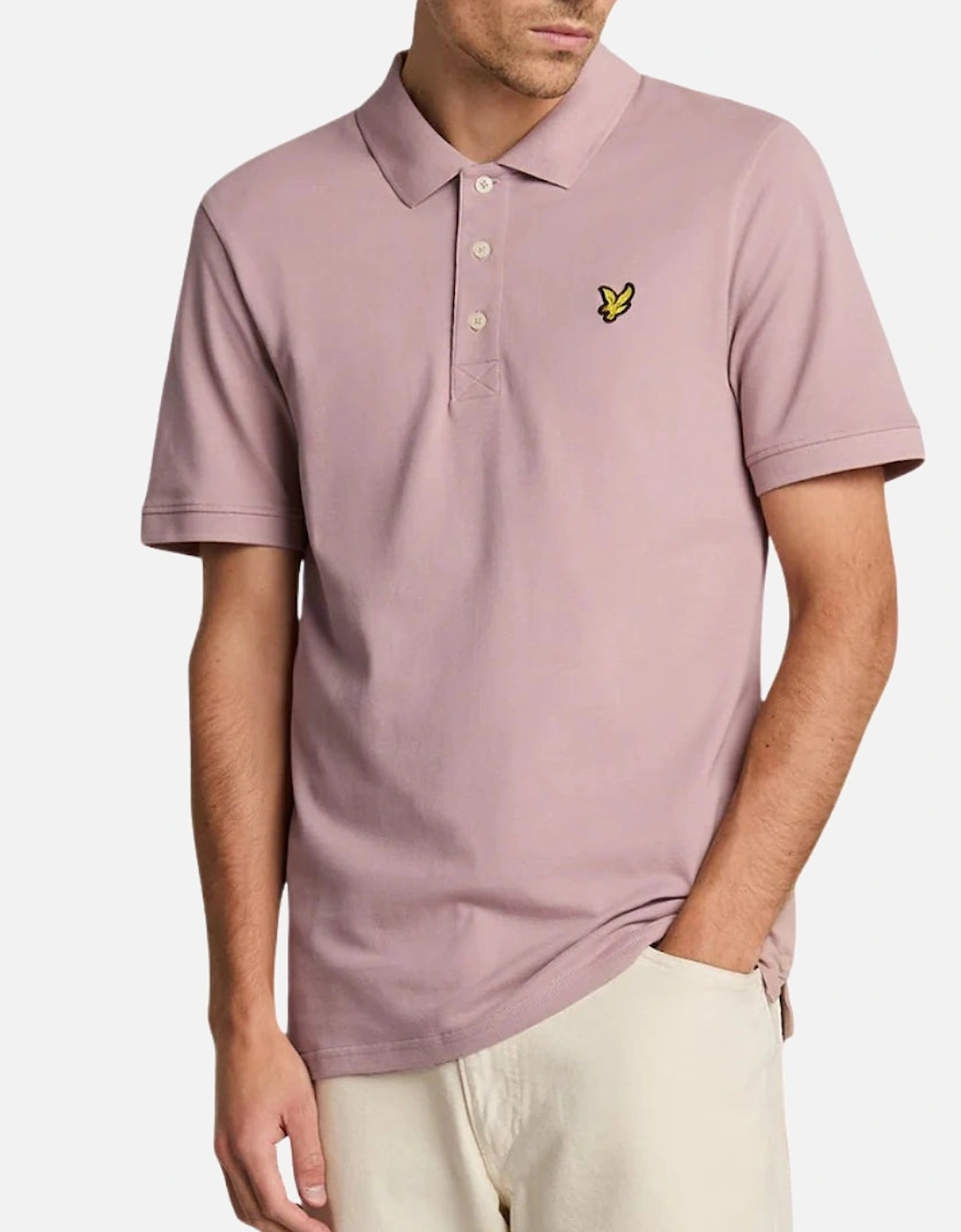 Lyle & Scott Field Thistle Pink Plain Polo Shirt