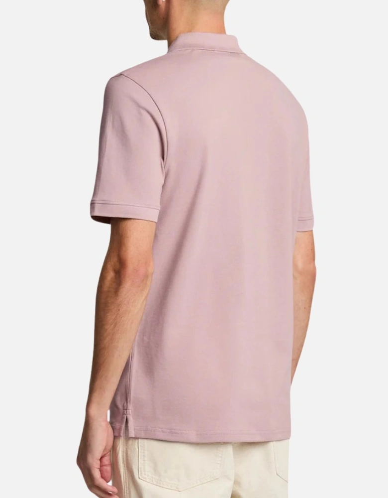 Lyle & Scott Field Thistle Pink Plain Polo Shirt