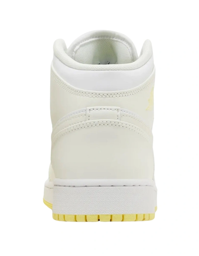 Air Jordan 1 Mid (GS) White High Tops Youths