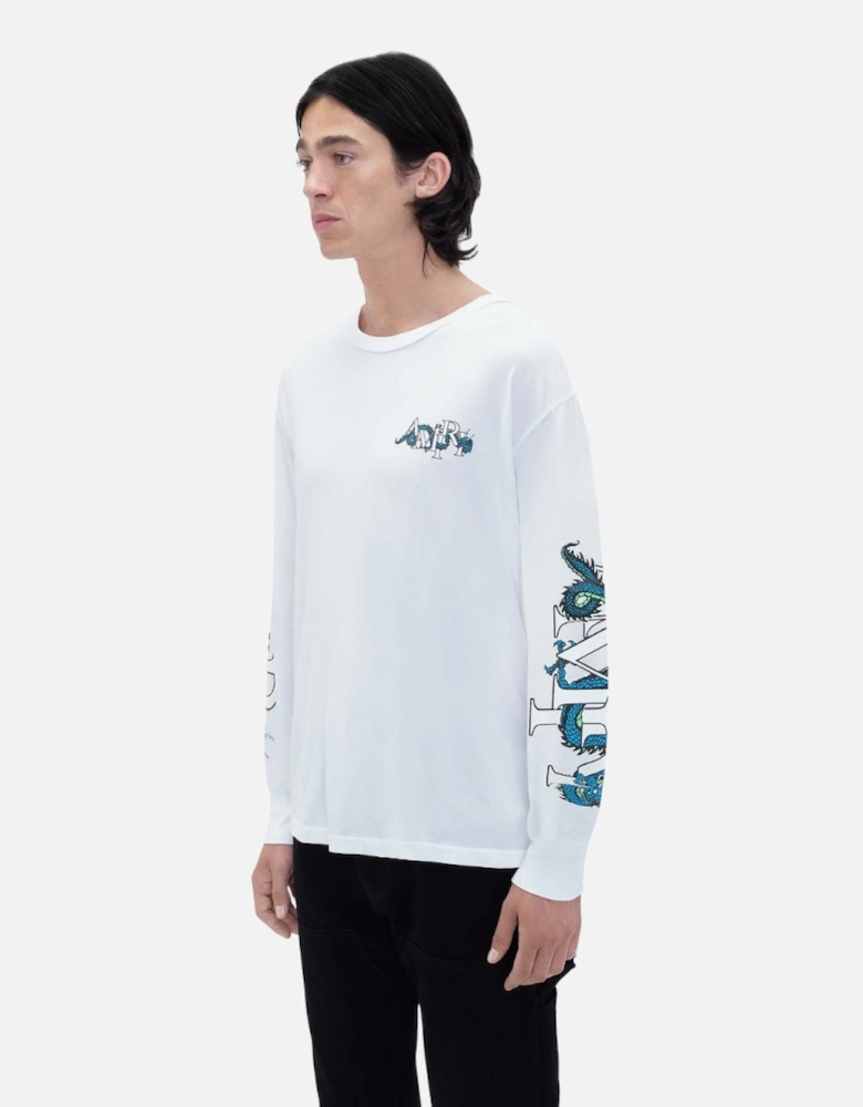 LNY Dragon Long Sleeve White T-Shirt