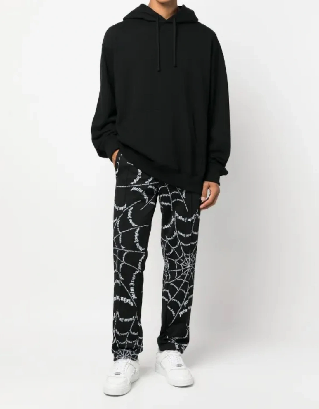 SPIDER WEB TRACK PANTS BLACK