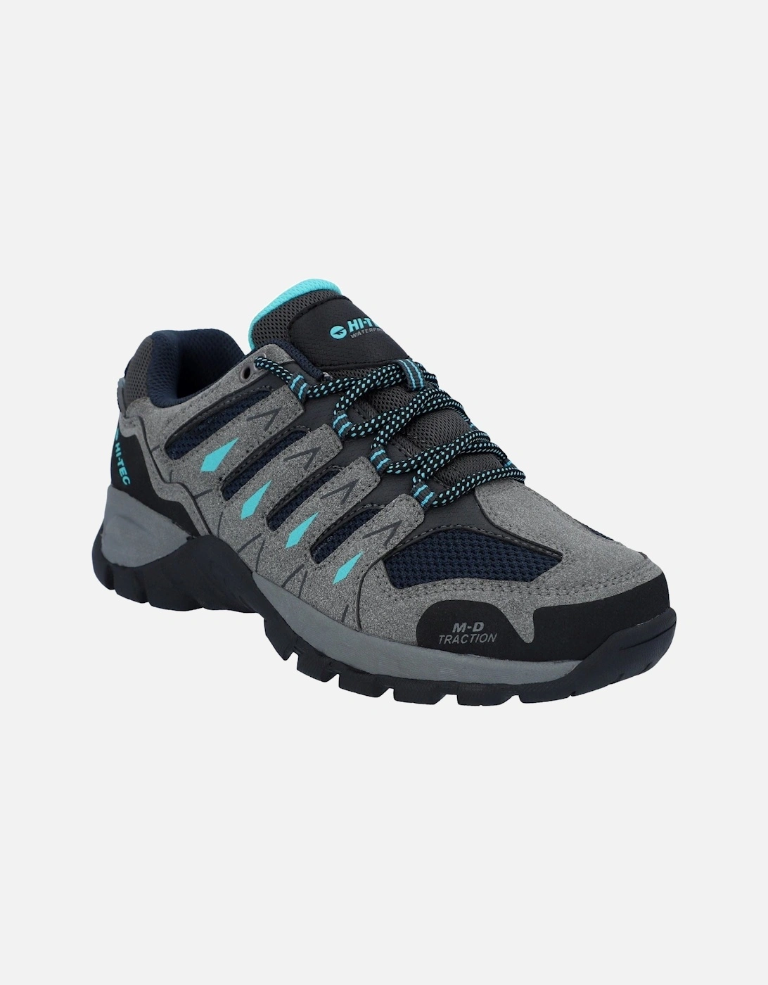 Corzo Low PU Suede Women's Cool Grey/Navy Blue/Curacao Hiking Boots, 10 of 9