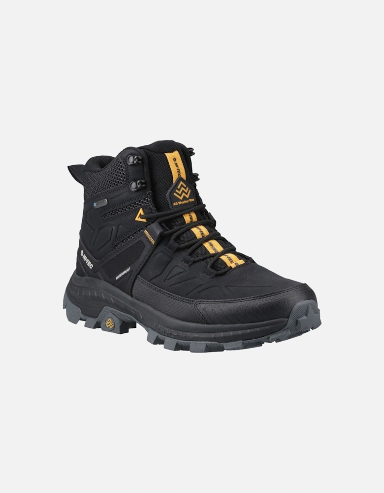 Rainier Polyester Men's Black Hiking Boots