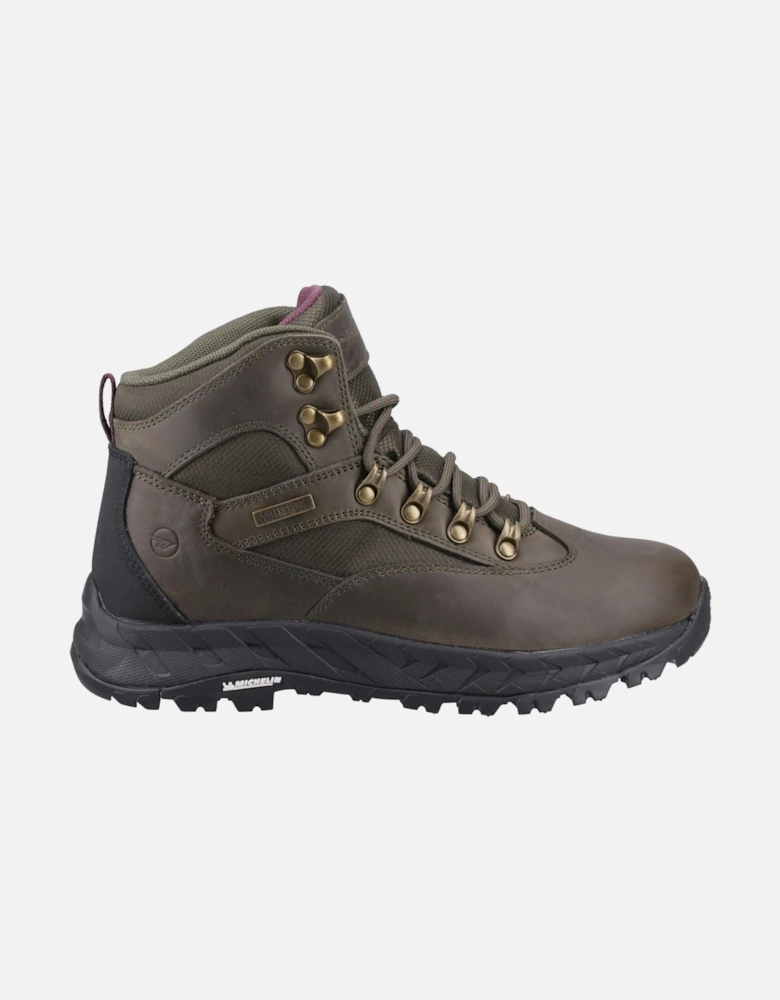 Euro Trail Leather Women's Khaki Hiking Boots