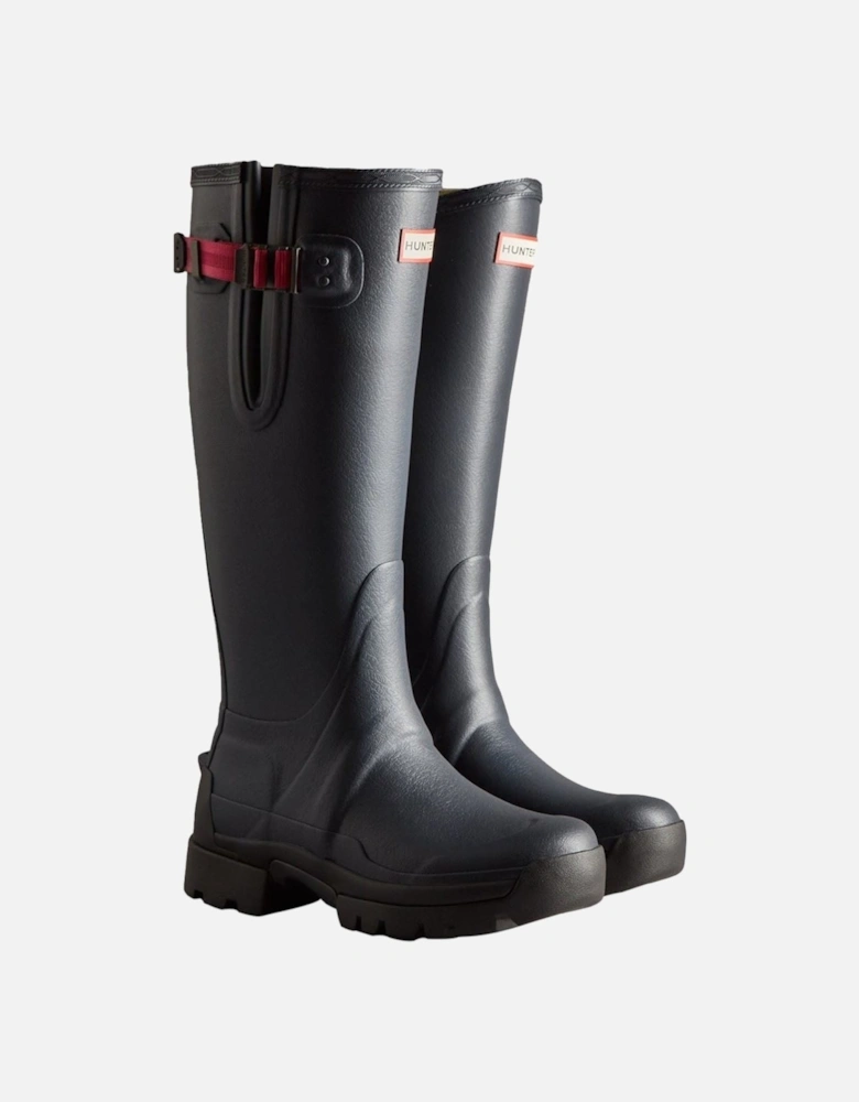 Balmoral Adjustable Rubber Women's Navy/Peppercorn Wellington Boots
