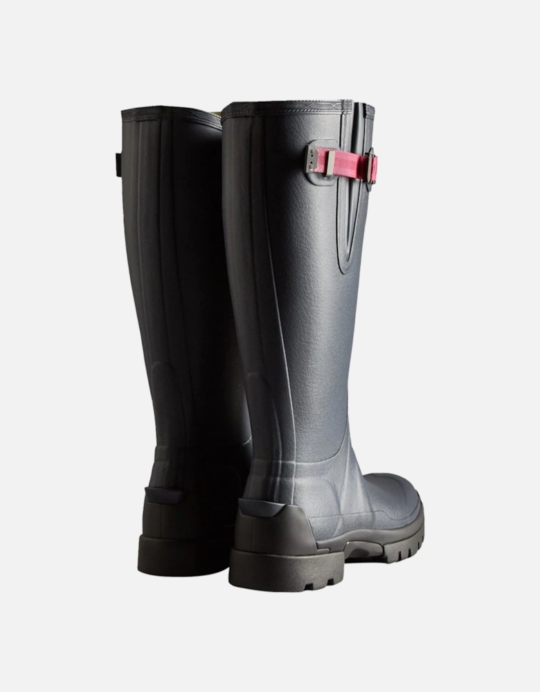Balmoral Adjustable Rubber Women's Navy/Peppercorn Wellington Boots