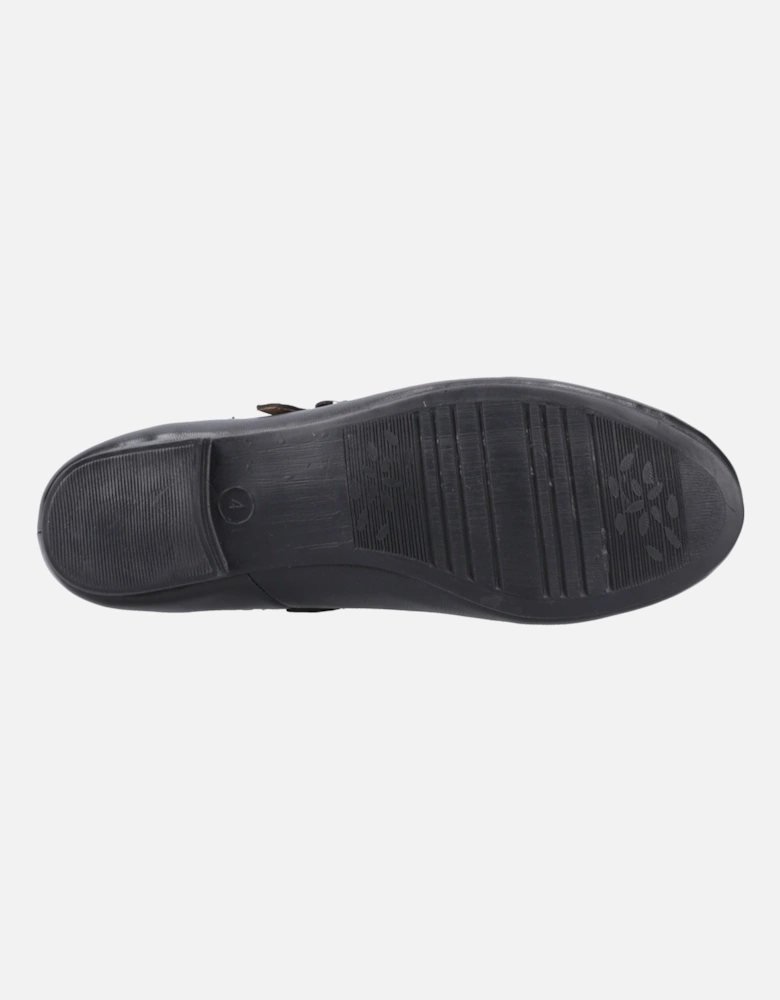 Nancy Mary Jane Leather Women's Black Leather Shoes