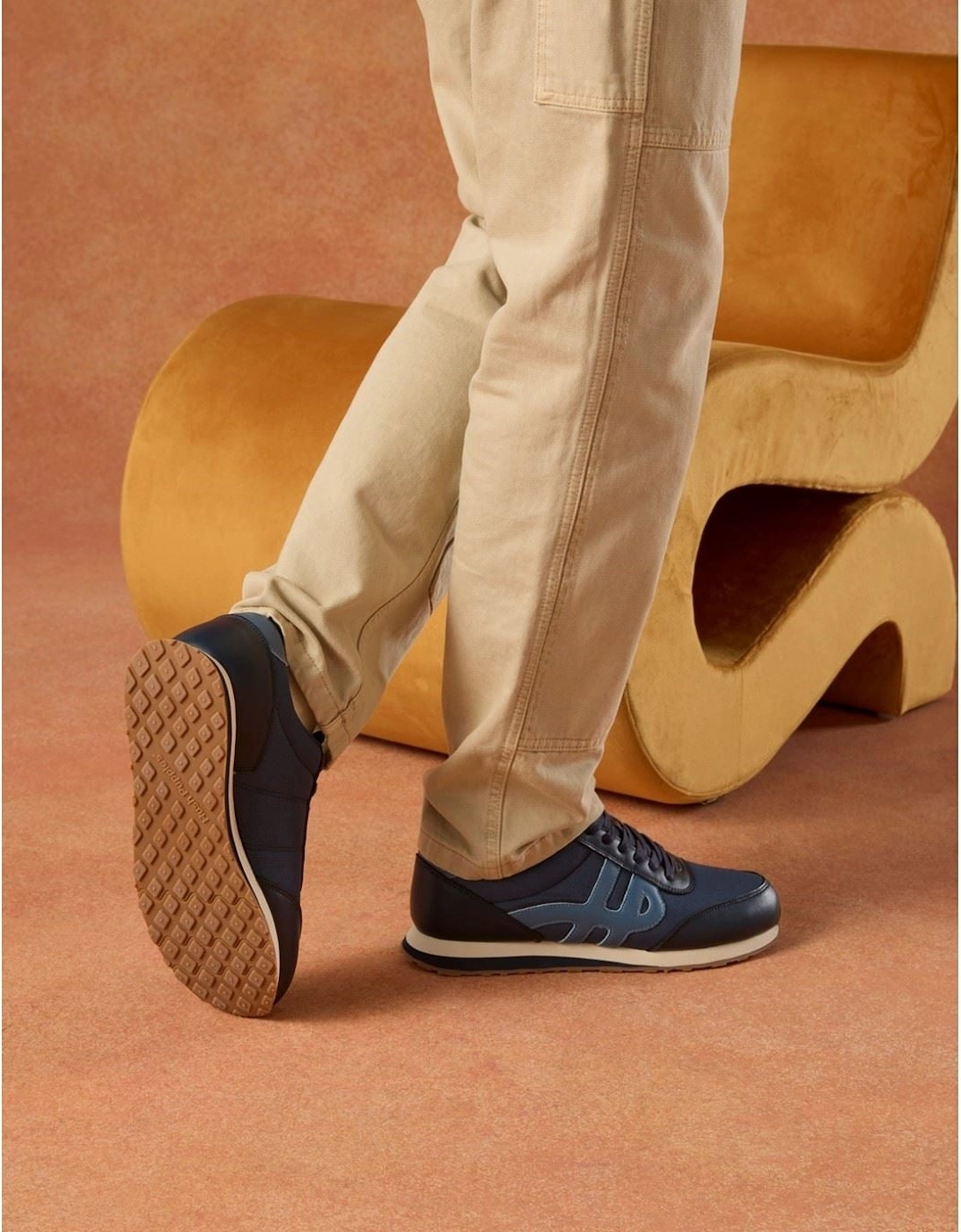 Seventy8 Leather Men's Blue Trainers
