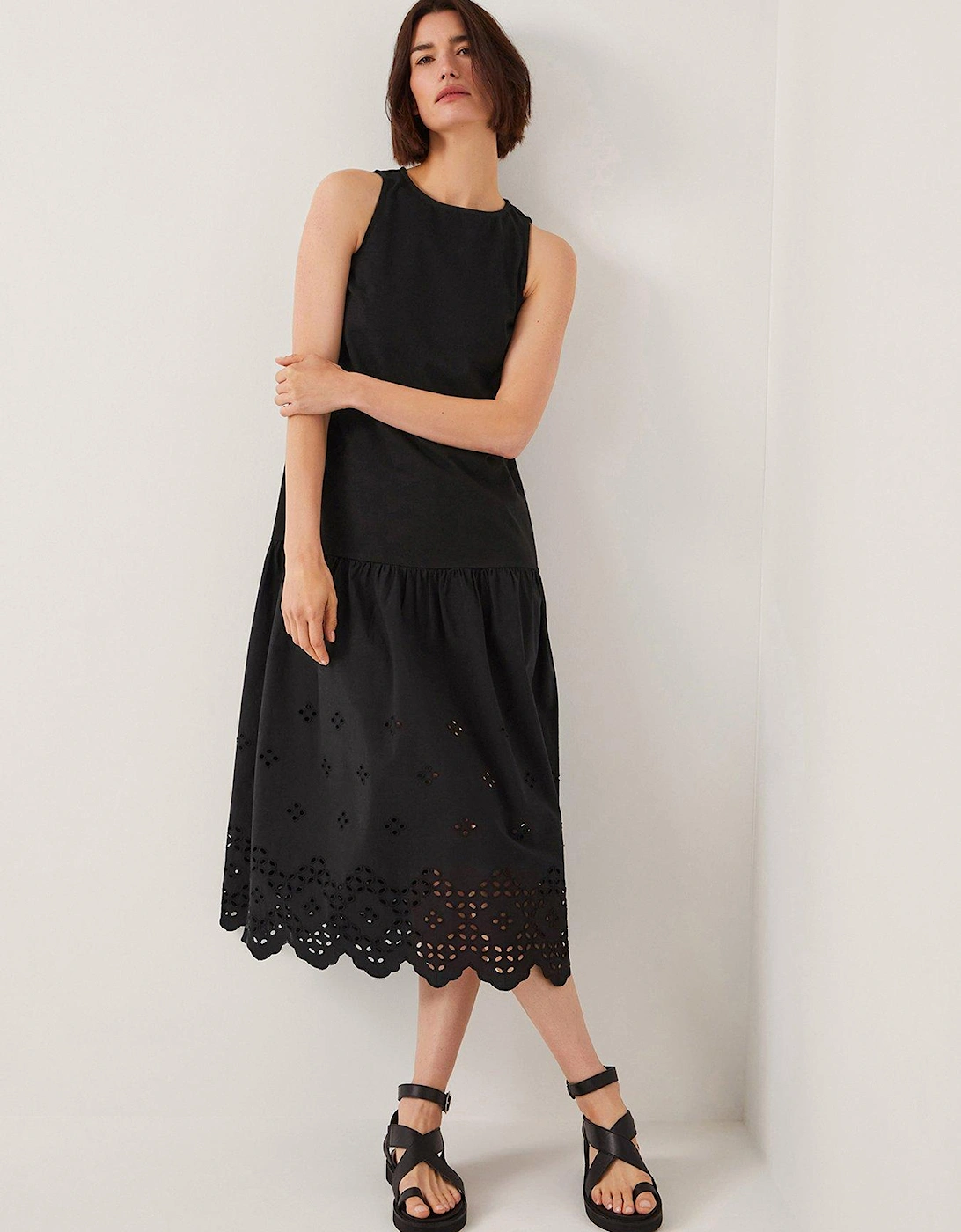 Fable Fabric Mix Dress - Black, 2 of 1