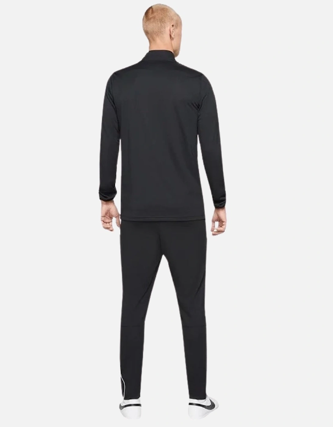 White Line Detail Black Tracksuit Set