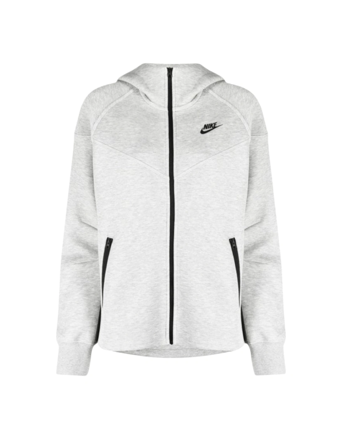 Women's Nike Zip-Up Light Grey Hoodie - Size: 10/8