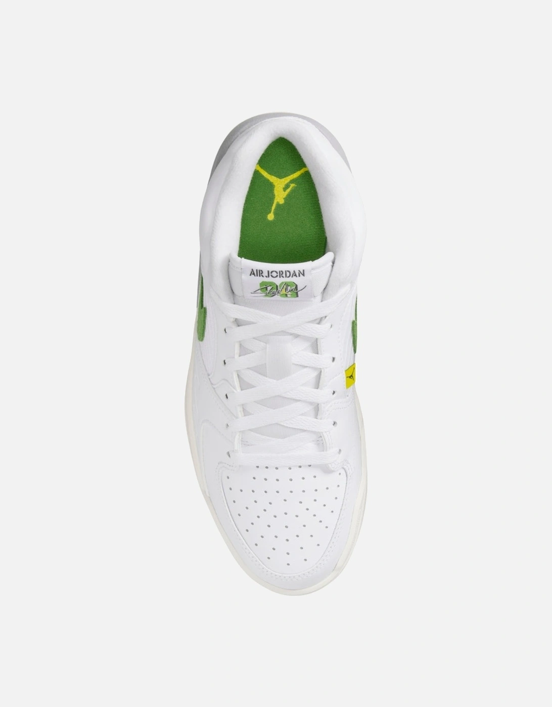 Jordan Stadium 90 Green Swoosh White Sneakers