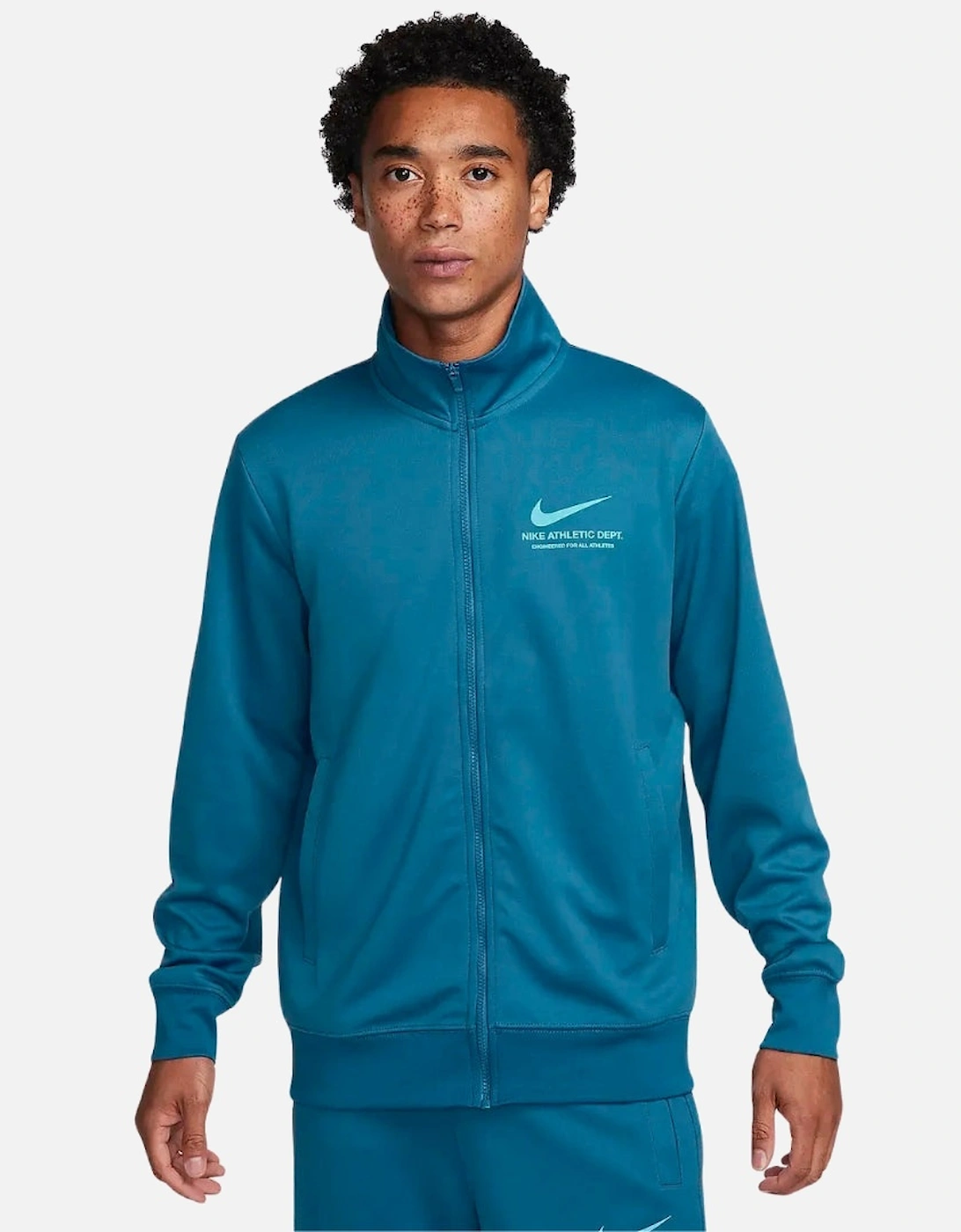 Branding On Back Blue Zip-Up Track Jacket, 4 of 3