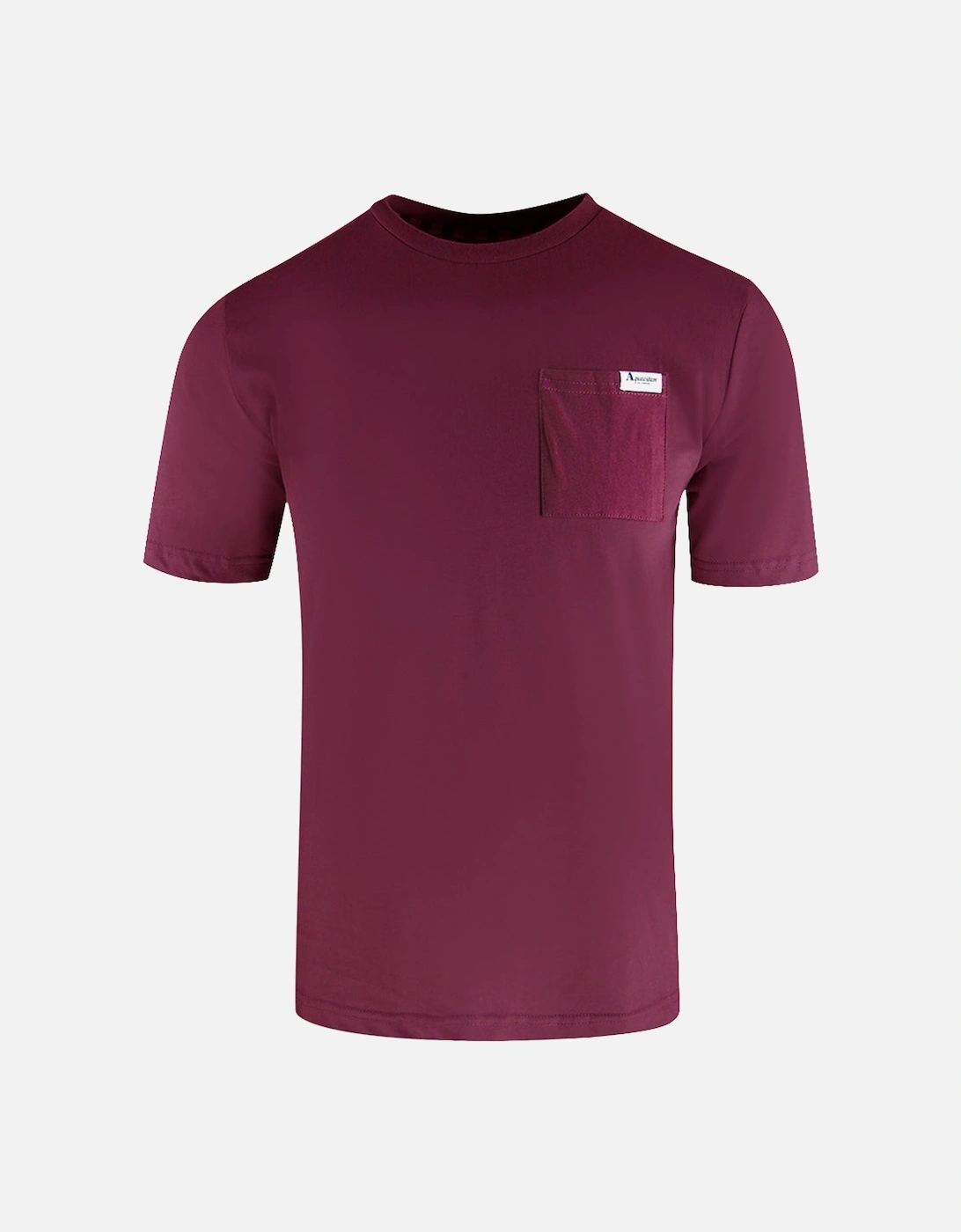 Active Small Pocket Burgundy T-Shirt, 3 of 2
