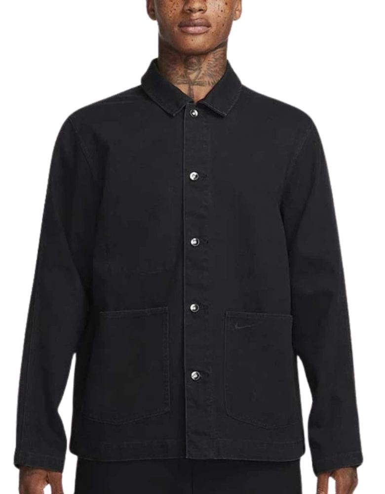 Plain Black Overshirt