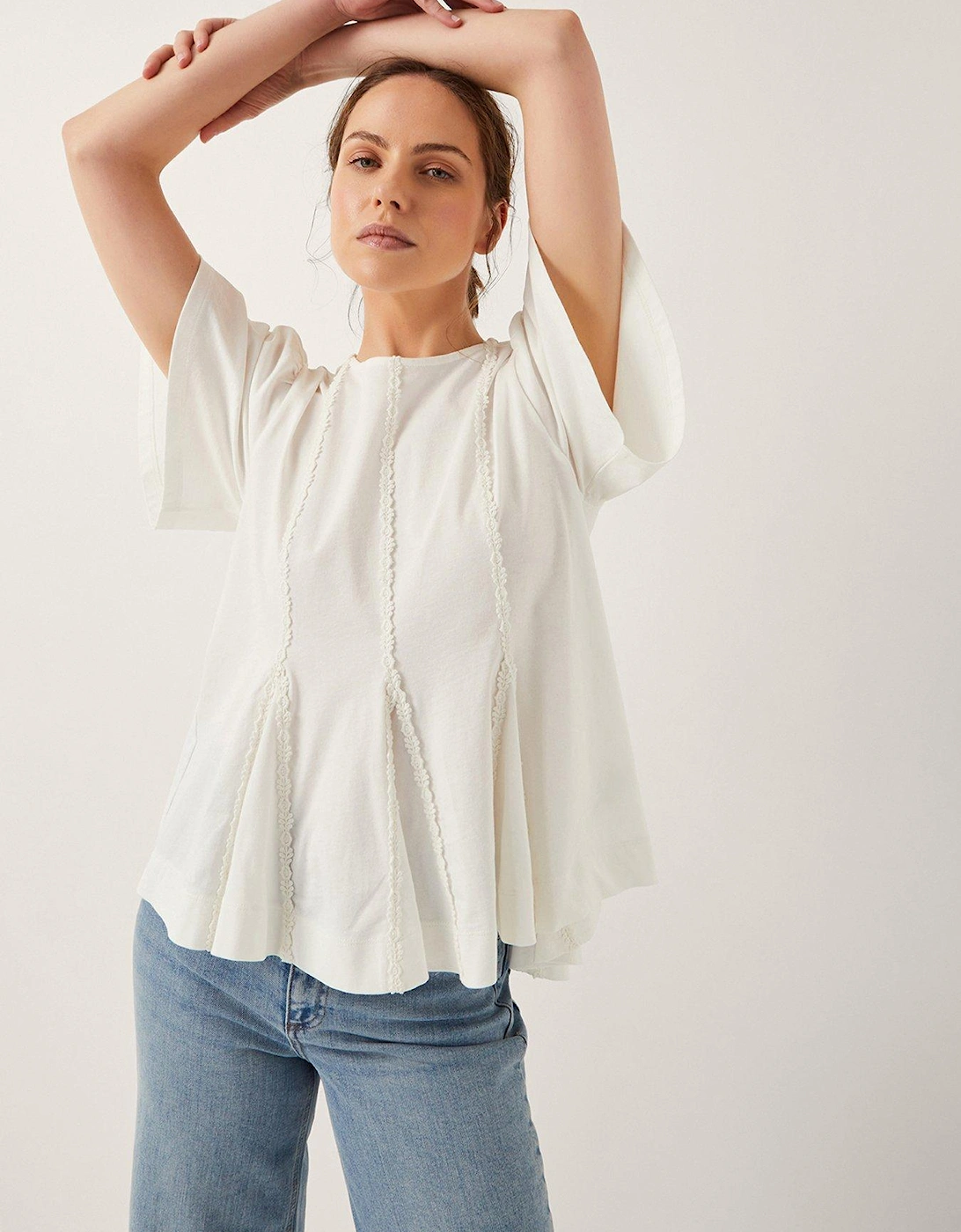 Tate Trim Jersey T-shirt - White, 2 of 1