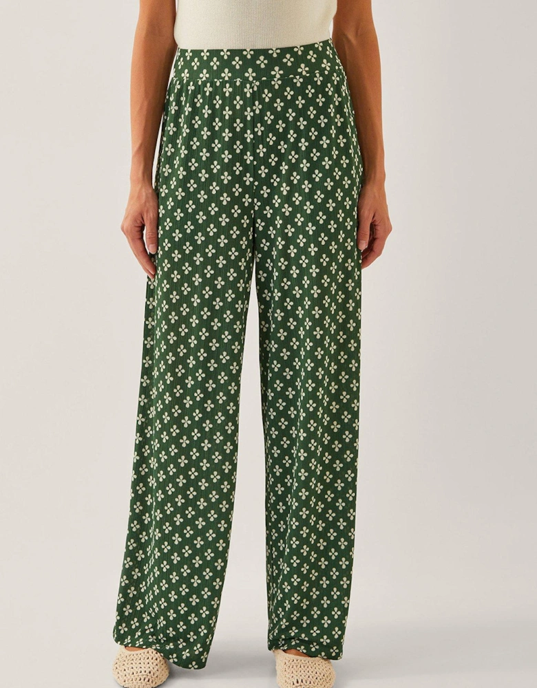 Daisey Geo Jersey Trousers - Khaki