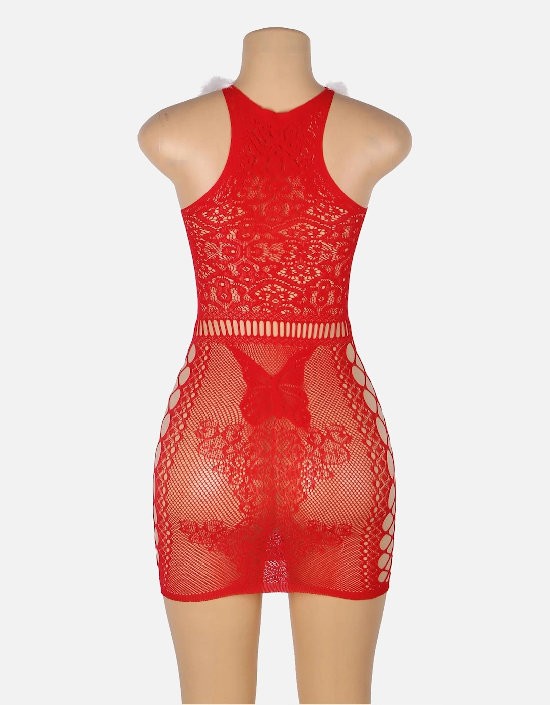 YX877 Christmas Sexy Bodystocking Dress Women - Red Dresses