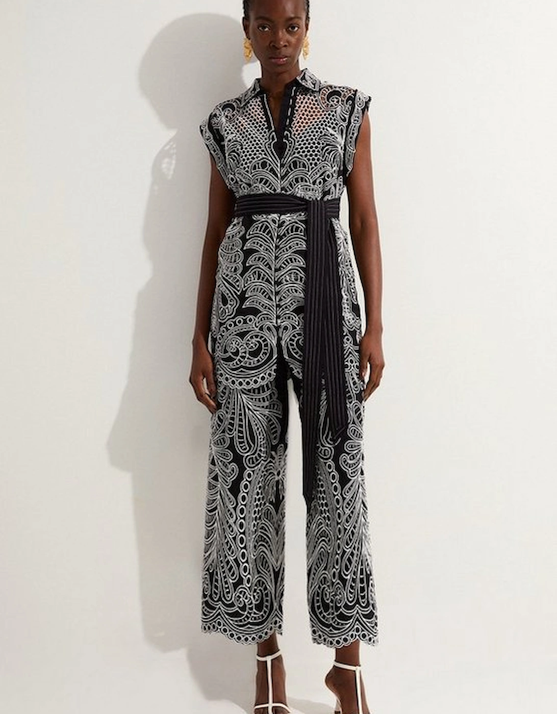 Cutwork Embroidery Woven Trouser, 5 of 4