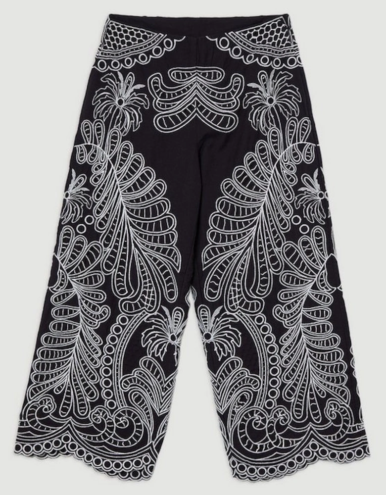 Cutwork Embroidery Woven Trouser