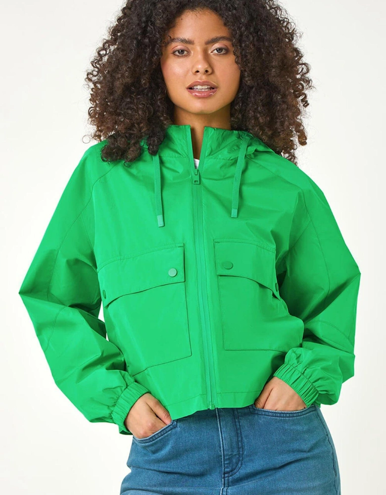 Lightweight Hooded Raincoat - Green