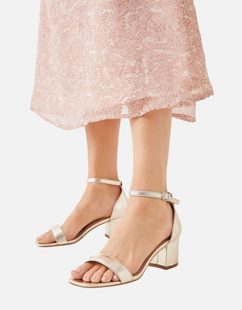 Womens/Ladies Sammy Block Heel Court Shoes