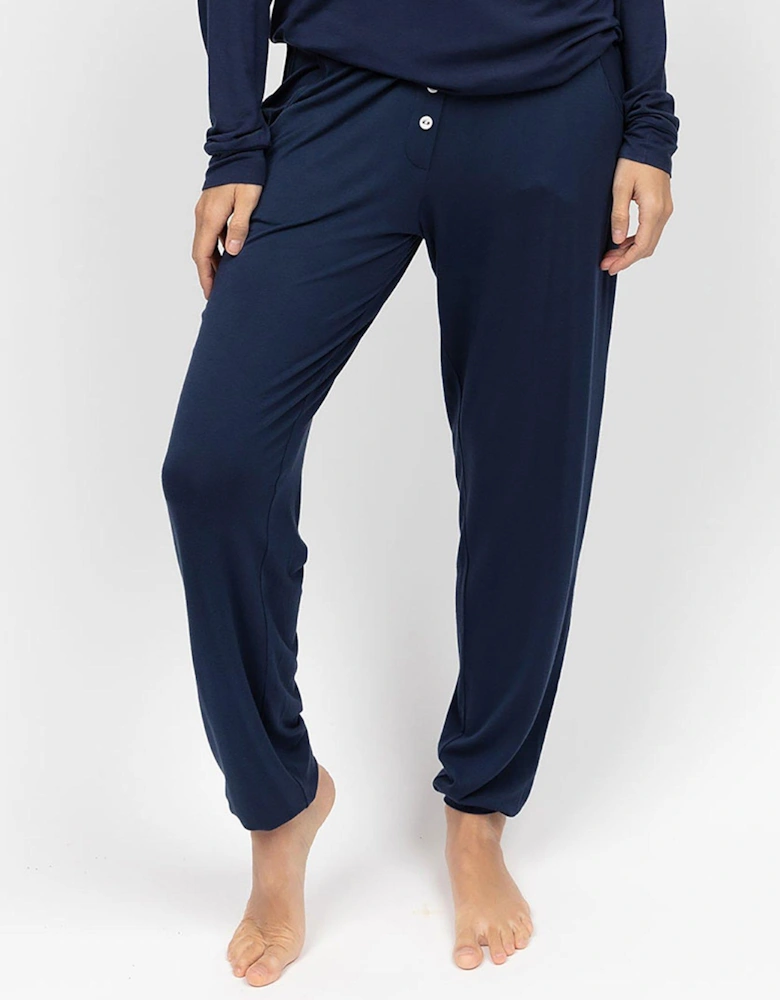 Marina Navy Jersey Pyjama Bottoms - Navy