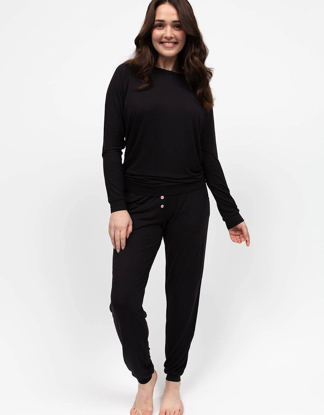 Slouch Jersey Long Sleeve Pyjama Set - Bonnie Black, 2 of 1