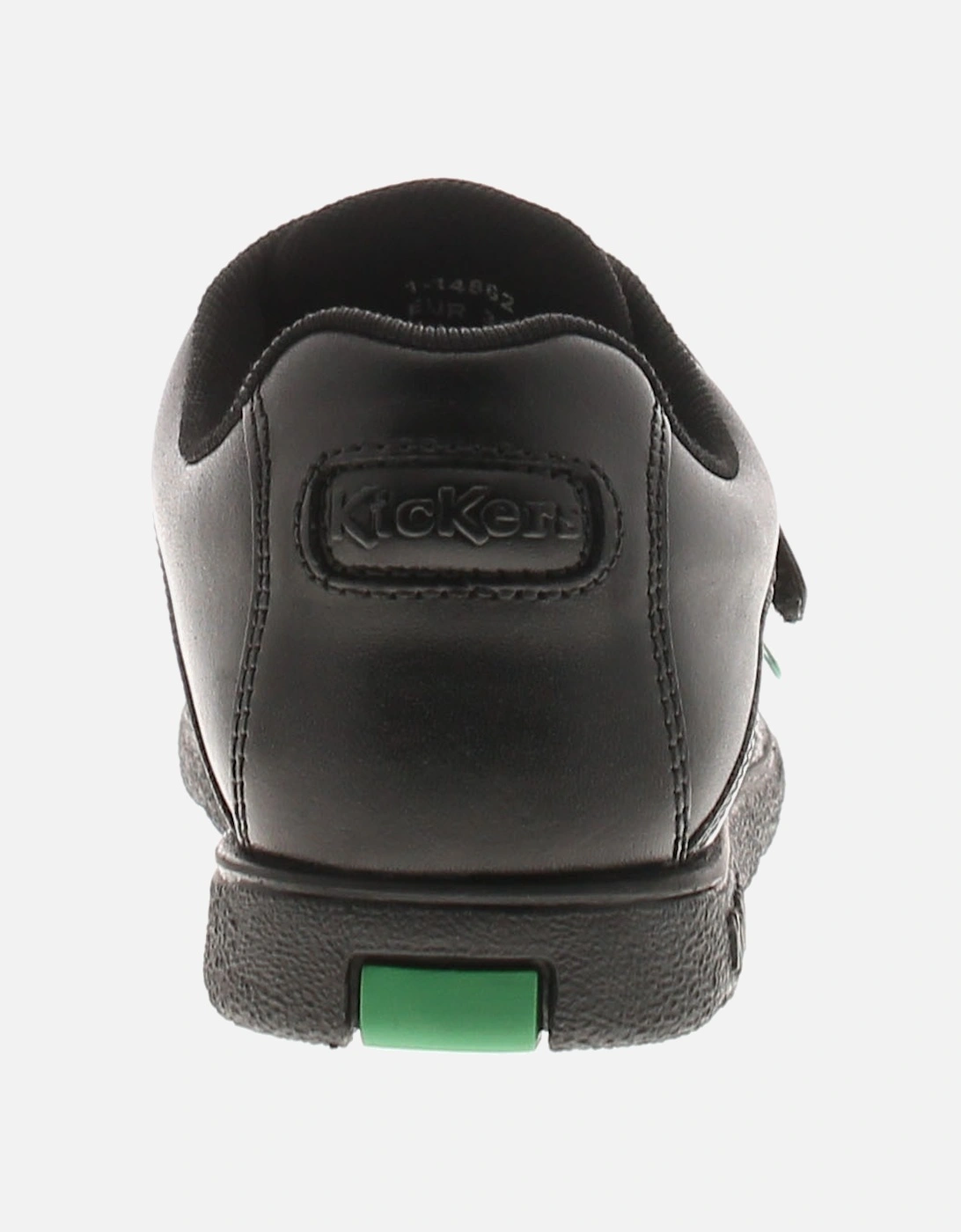 Boys School Shoes Junior Fragma Strap Leather Touch Fastening black UK S