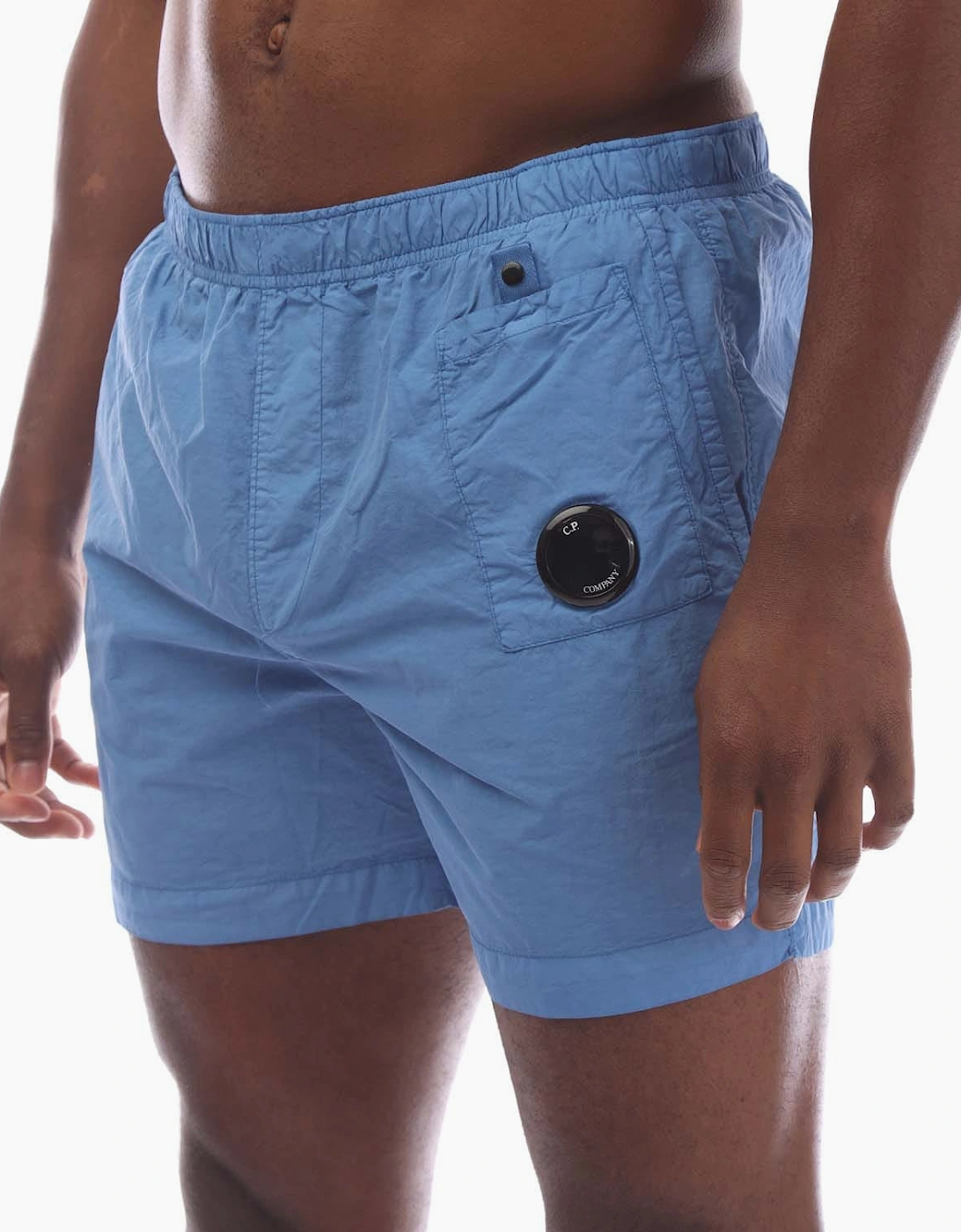 CP Company Men's Flatt Nylon Lens Swim Shorts - Blue - Size: 35/34/32