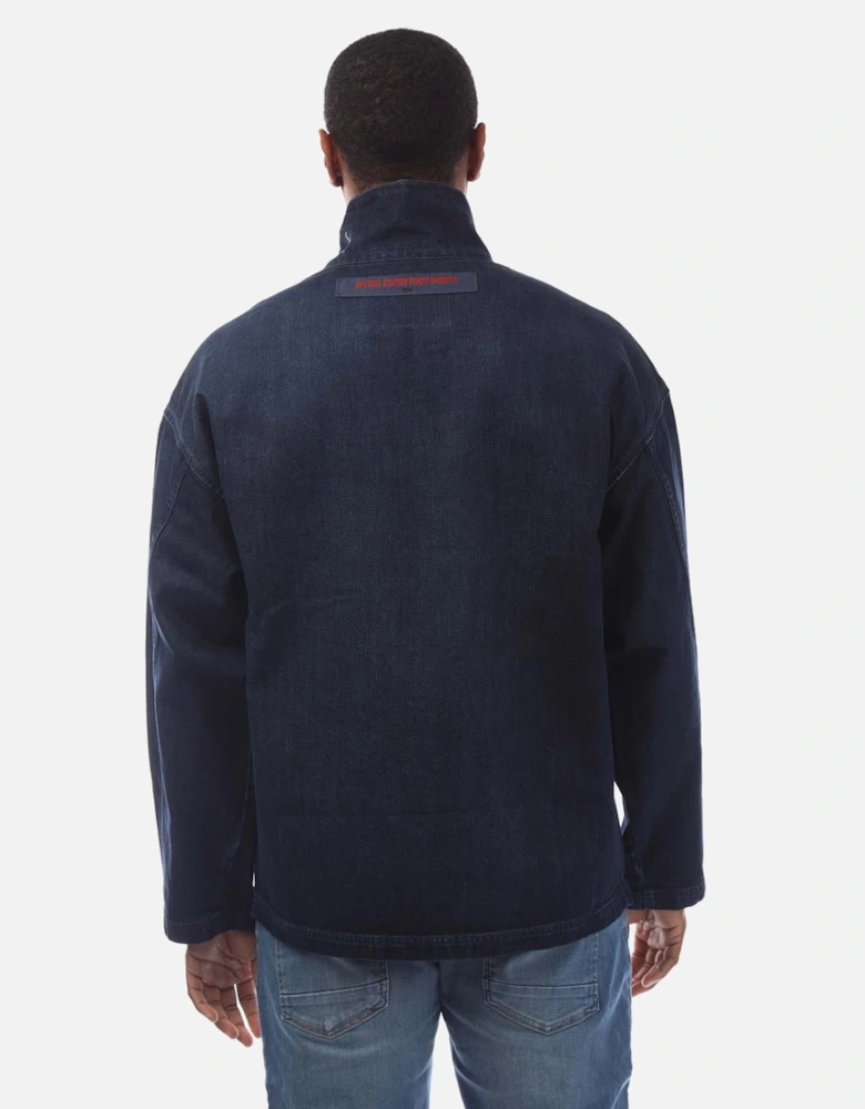 D-Flow-Plus Half-Zip Denim Top