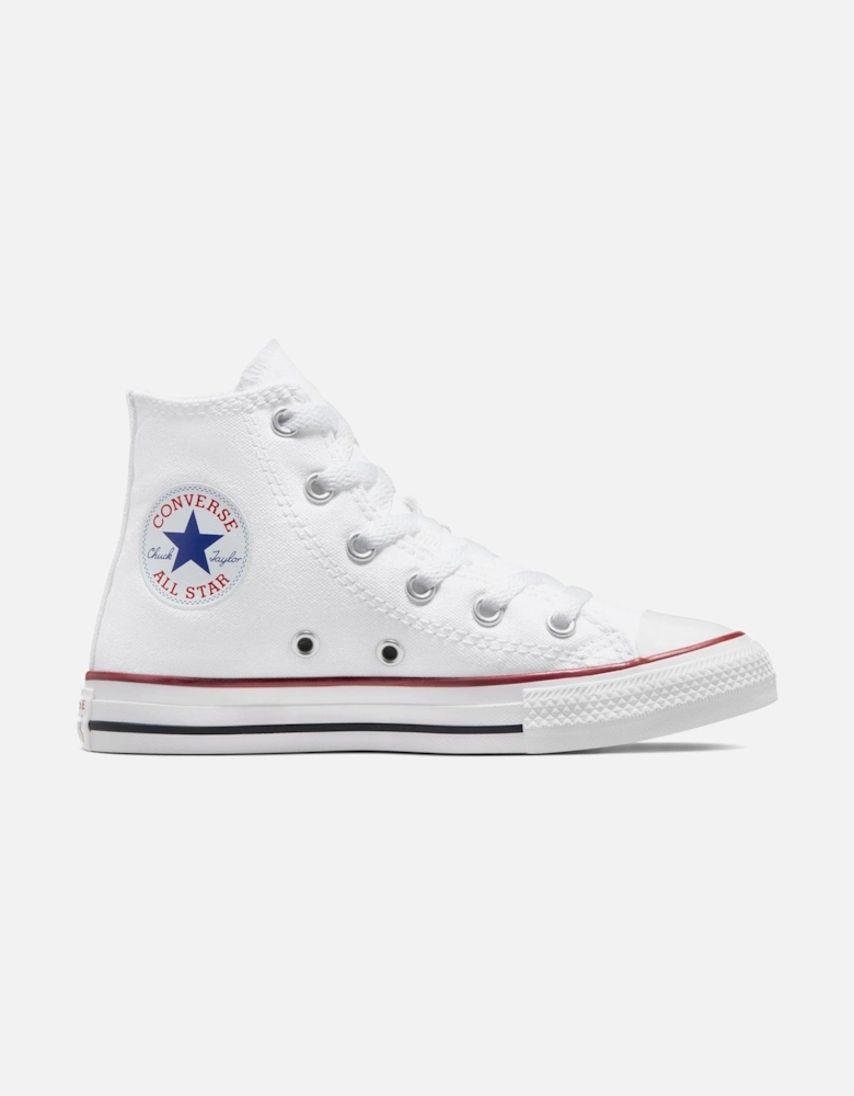 Kids Unisex Hi Top Trainer - White