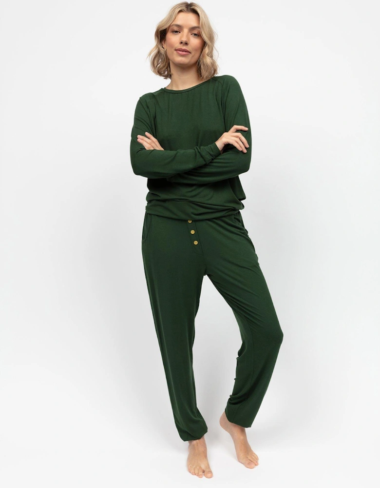 Olive Slouch Pyjama Set - Green