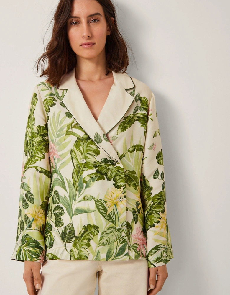 Fleur Printed Shacket - Cream