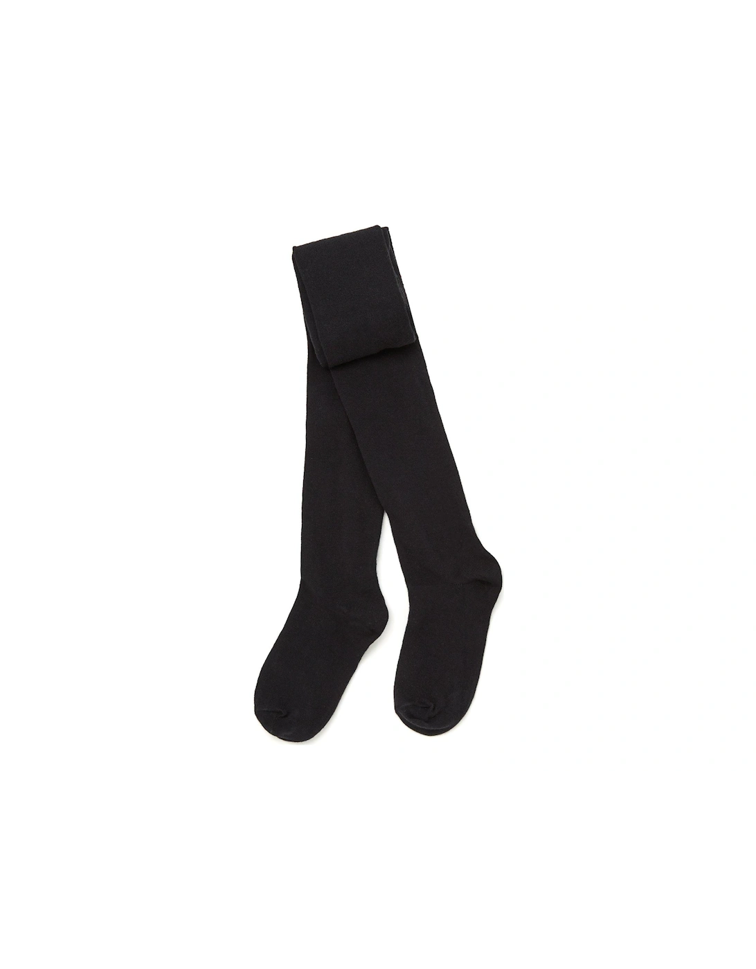 Girls 3 Pack Flat Knit Tights - Black