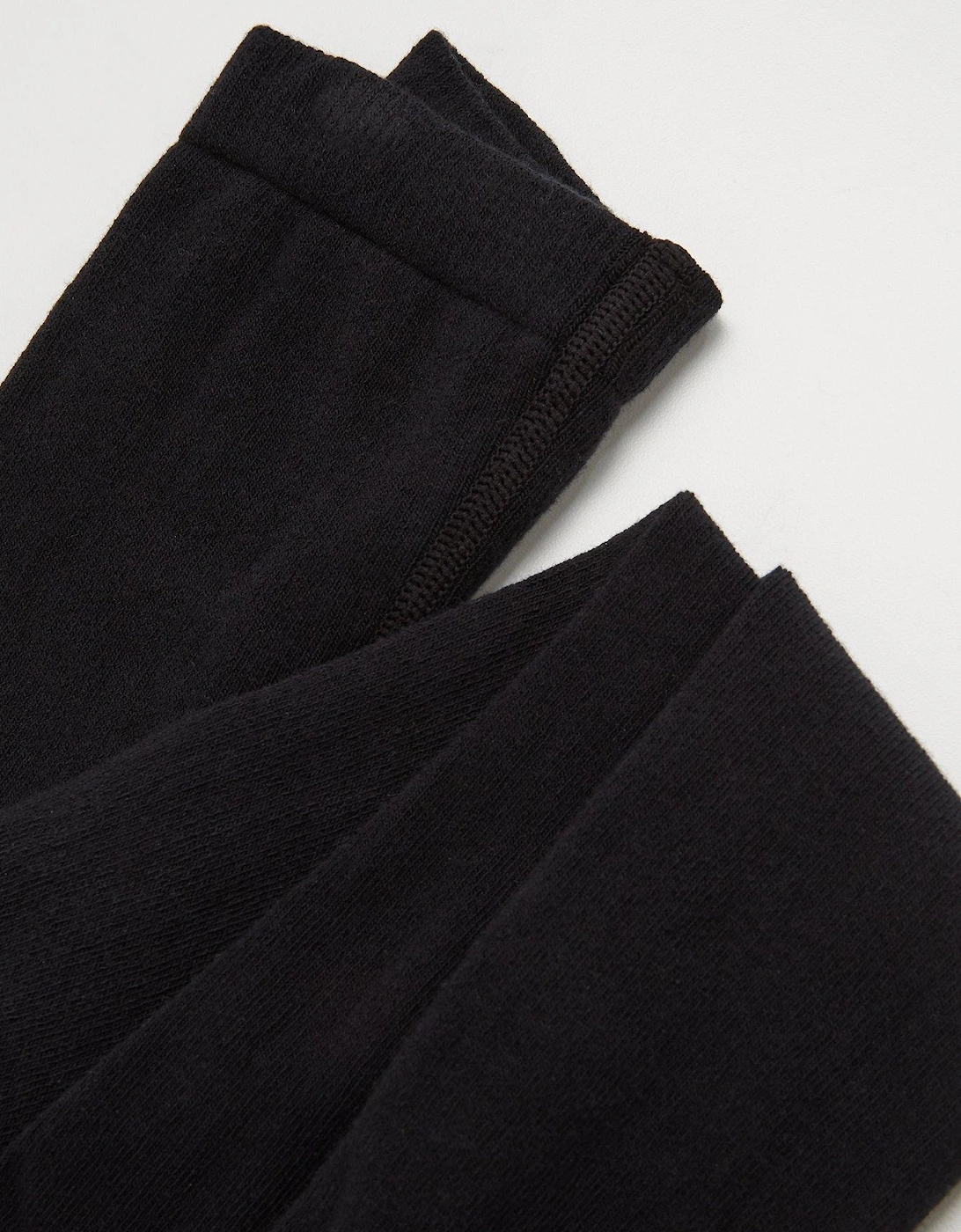 Girls 3 Pack Flat Knit Tights - Black