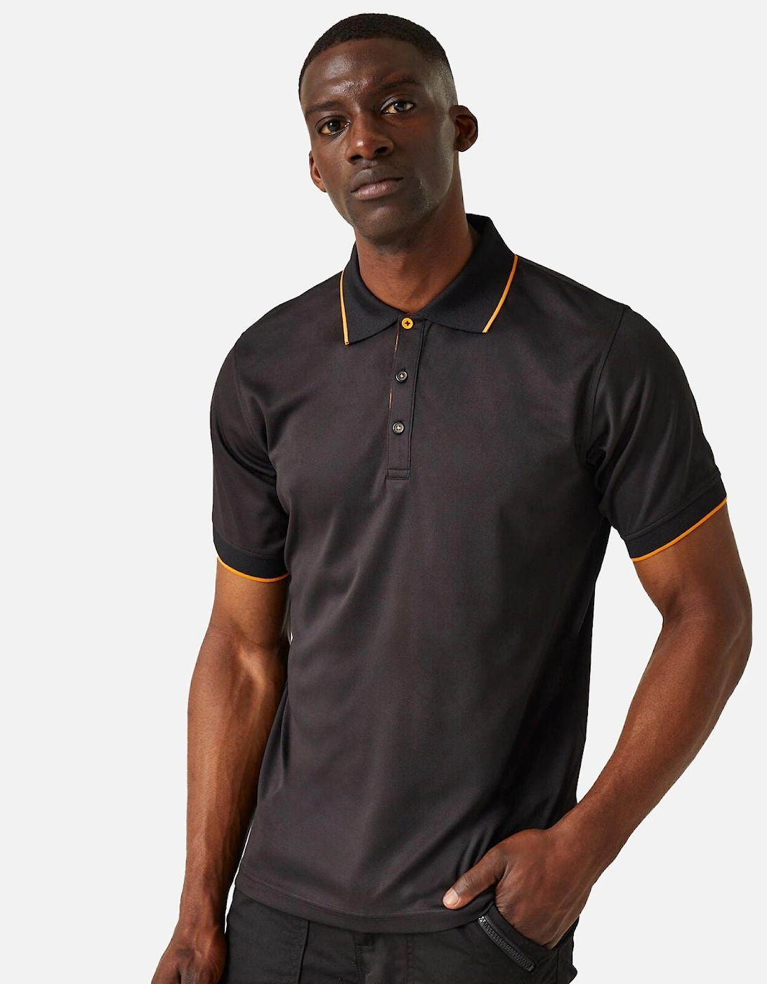 Professional Mens Navigate Short Sleeve Polo Shirt, 2 of 1