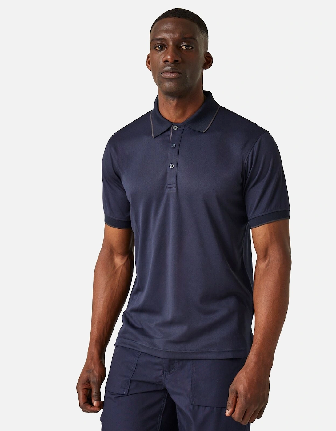 Professional Mens Navigate Short Sleeve Polo Shirt, 2 of 1