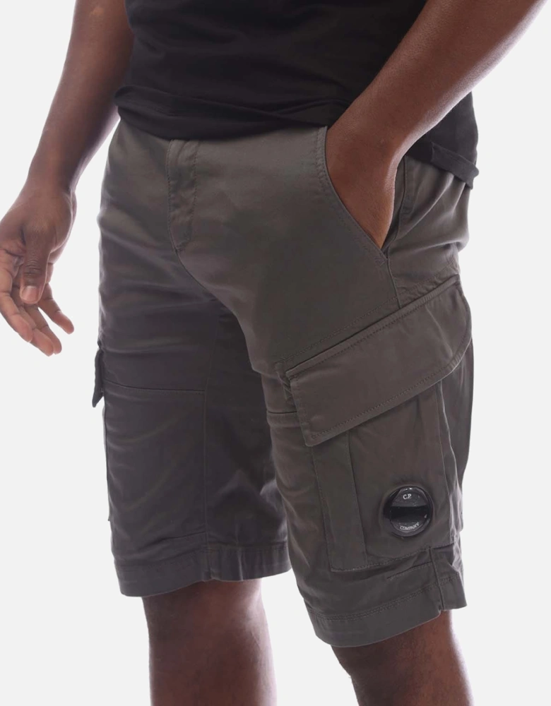 Stretch Sateen Cargo Shorts