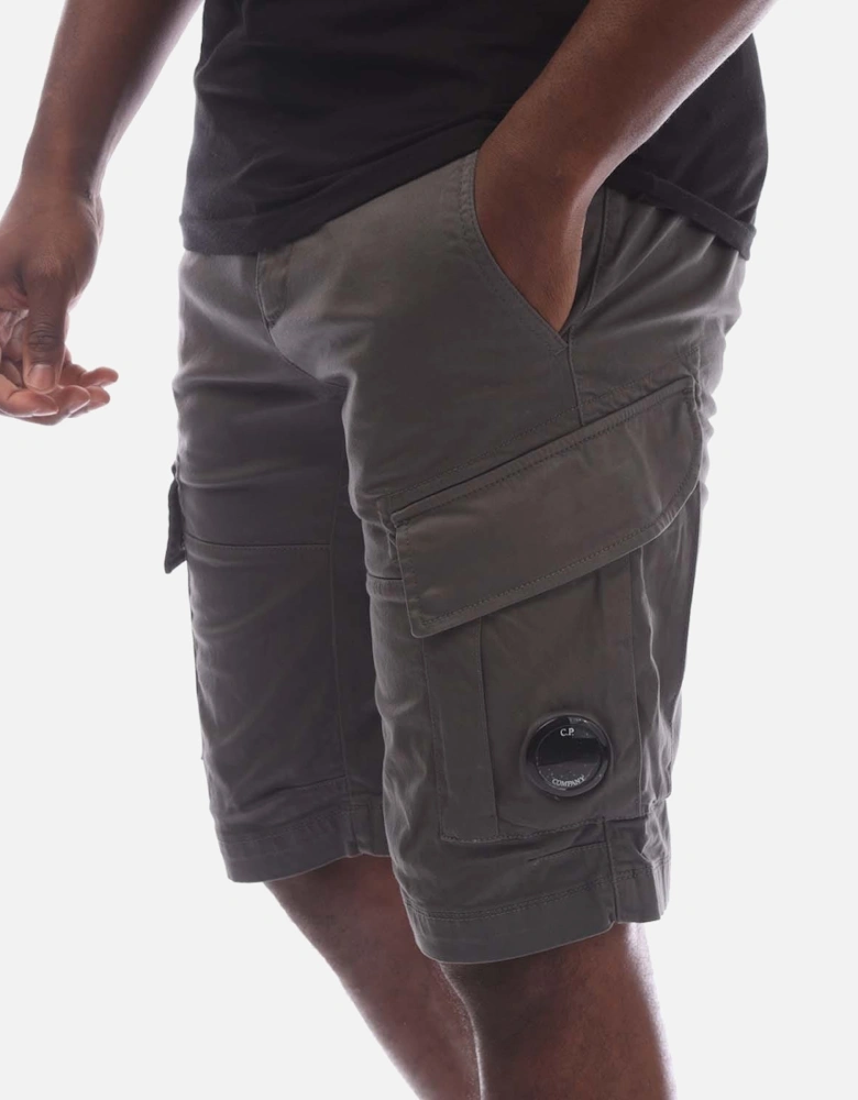 Stretch Sateen Cargo Shorts