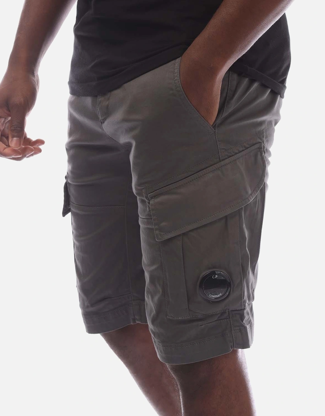 Stretch Sateen Cargo Shorts