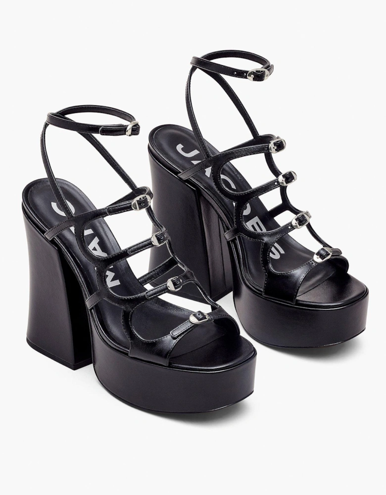 The Kiki Platform Sandals - Black