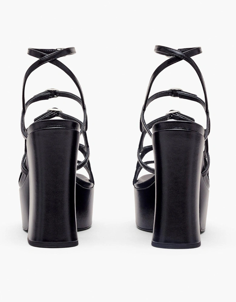 The Kiki Platform Sandals - Black