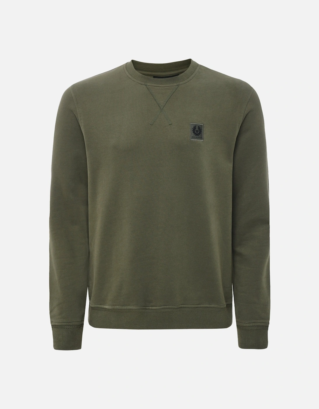 Belstaff Men's Green Crew Neck Sweatshirt - : 38 Medium