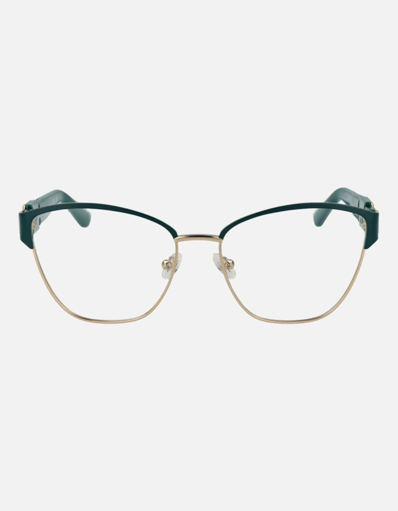 Butterfly Metal Full-Rim Sunglasses Women - Green Frames