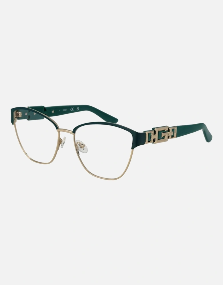 Butterfly Metal Full-Rim Sunglasses Women - Green Frames