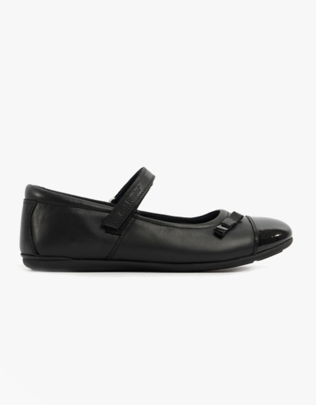 DANIELLE SENIOR Girls Leather School Shoes Black, 6 of 5