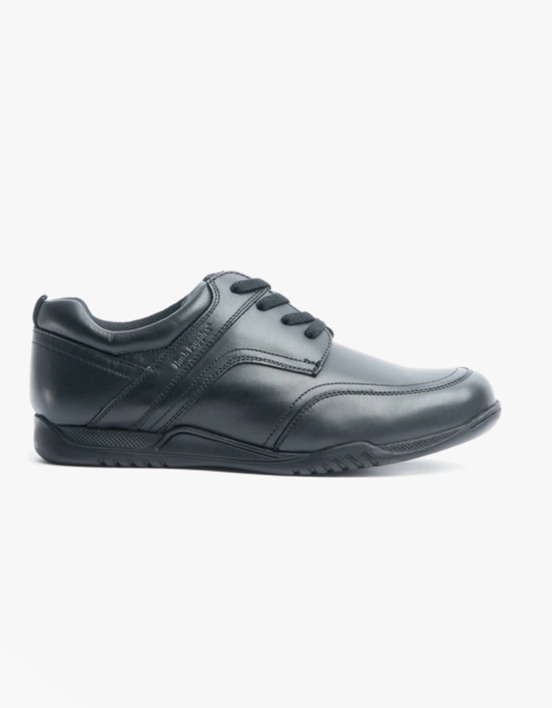 HARVEY SENIOR Boys Leather School Shoes Black
